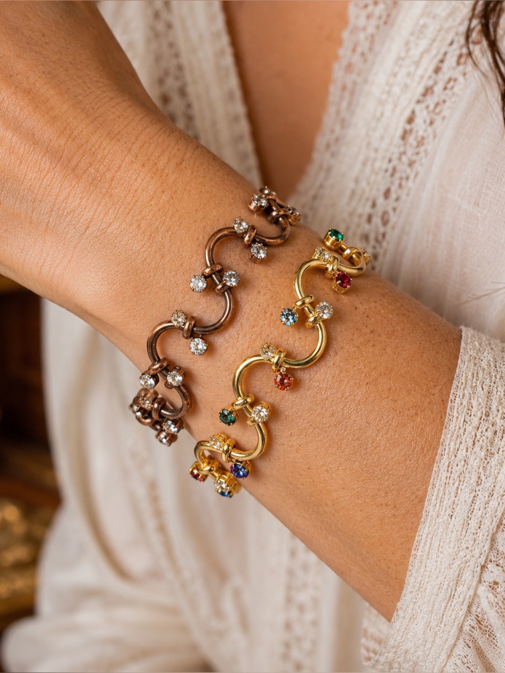 Swarovski Crystal Designer Sample Bracelet Set, Before&After, Rhode Island Estat